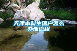 天津本科生落户怎么办理流程