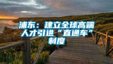 浦东：建立全球高端人才引进“直通车”制度