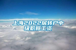 上海2022居转户中级职称工资