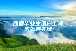 应届毕业生落户上海该怎样办理