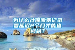 为什么社保缴费记录要延迟2个月才能查询到？