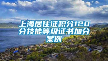 上海居住证积分120分技能等级证书加分案例