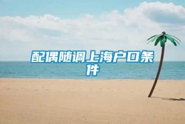 配偶随调上海户口条件