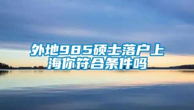 外地985硕士落户上海你符合条件吗