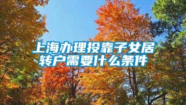 上海办理投靠子女居转户需要什么条件