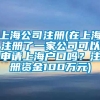 上海公司注册(在上海注册了一家公司可以申请上海户口吗？注册资金100万元)