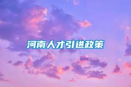 河南人才引进政策