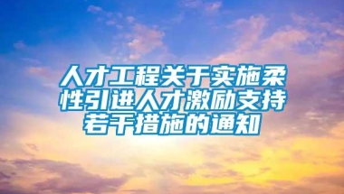 人才工程关于实施柔性引进人才激励支持若干措施的通知