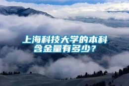 上海科技大学的本科含金量有多少？