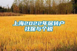 上海2022年居转户社保与个税