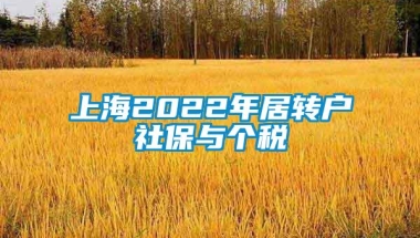 上海2022年居转户社保与个税