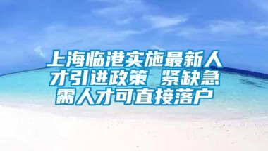 上海临港实施最新人才引进政策 紧缺急需人才可直接落户