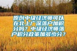 原创中级经济师可以在北上广深落户加积分吗？中级经济师落户积分政策加多少分？