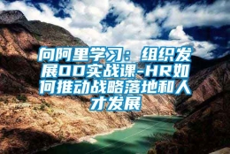 向阿里学习：组织发展OD实战课-HR如何推动战略落地和人才发展