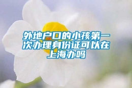 外地户口的小孩第一次办理身份证可以在上海办吗