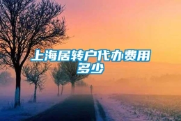 上海居转户代办费用多少