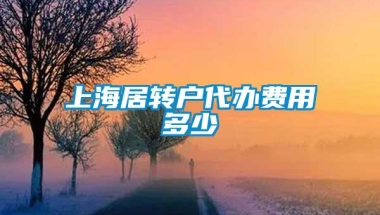 上海居转户代办费用多少