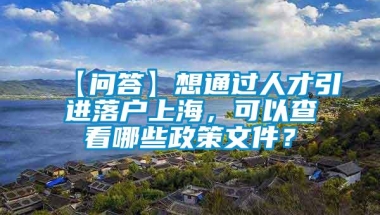 【问答】想通过人才引进落户上海，可以查看哪些政策文件？