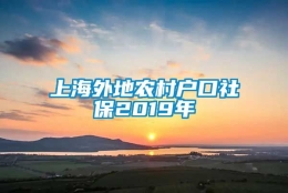 上海外地农村户口社保2019年