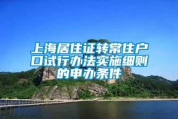 上海居住证转常住户口试行办法实施细则的申办条件