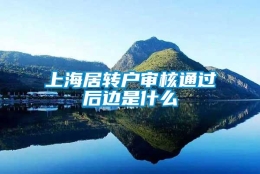 上海居转户审核通过后边是什么