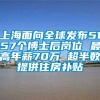 上海面向全球发布5157个博士后岗位 最高年薪70万 超半数提供住房补贴