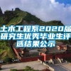 土木工程系2020届研究生优秀毕业生评选结果公示