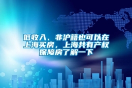 低收入、非沪籍也可以在上海买房，上海共有产权保障房了解一下