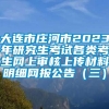 大连市庄河市2023年研究生考试各类考生网上审核上传材料明细网报公告（三）