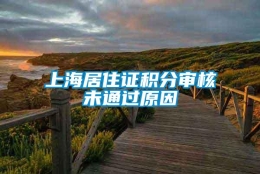 上海居住证积分审核未通过原因