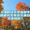 上海财经大学金融专硕研究生有多少来自双非院校？