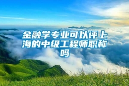 金融学专业可以评上海的中级工程师职称吗