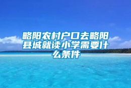 略阳农村户口去略阳县城就读小学需要什么条件