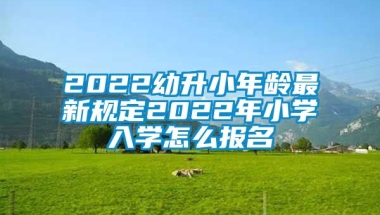 2022幼升小年龄最新规定2022年小学入学怎么报名