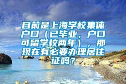 目前是上海学校集体户口（已毕业，户口可留学校两年），那现在有必要办理居住证吗？