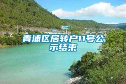 青浦区居转户11号公示结束