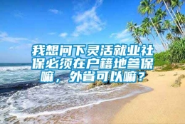 我想问下灵活就业社保必须在户籍地参保嘛，外省可以嘛？