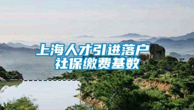 上海人才引进落户 社保缴费基数