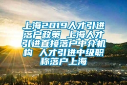 上海2019人才引进落户政策 上海人才引进直接落户中介机构 人才引进中级职称落户上海