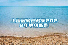 上海居转户政策2022年中级职称