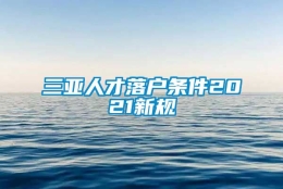 三亚人才落户条件2021新规