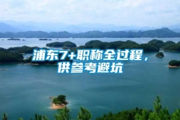 浦东7+职称全过程，供参考避坑