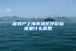 居转户上海市场化评价标准是什么意思