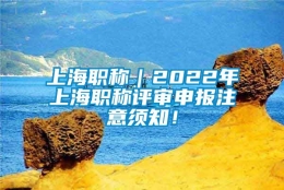 上海职称｜2022年上海职称评审申报注意须知！