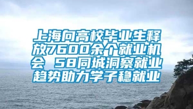 上海向高校毕业生释放7600余个就业机会 58同城洞察就业趋势助力学子稳就业