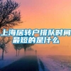 上海居转户排队时间最短的是什么