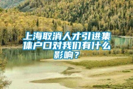 上海取消人才引进集体户口对我们有什么影响？