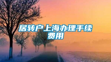 居转户上海办理手续费用