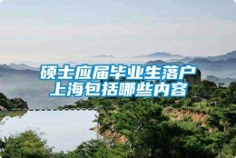 硕士应届毕业生落户上海包括哪些内容