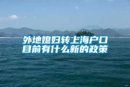 外地媳妇转上海户口目前有什么新的政策